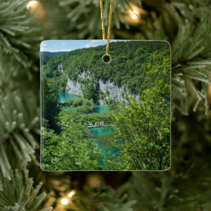 Plitvice Lakes Croatia Landscape Photography Ceramic Ornament