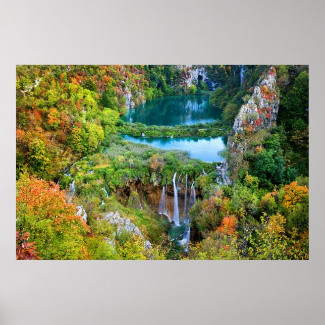 Plitvice Lakes in Croatia Poster (Front)