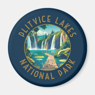 Plitvice Lakes National Park Croatia Distressed Magnet
