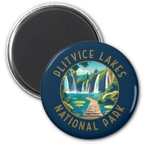 Plitvice Lakes National Park Croatia Distressed Magnet