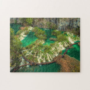 Plitvice Lakes National Park Croatia stylized Jigsaw Puzzle