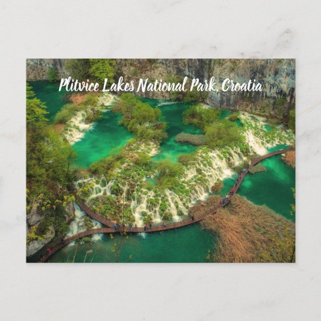 Plitvice Lakes National Park Croatia stylized Postcard (Front)