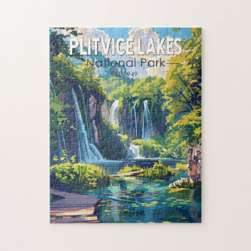 Plitvice Lakes National Park Croatia Travel Art Jigsaw Puzzle