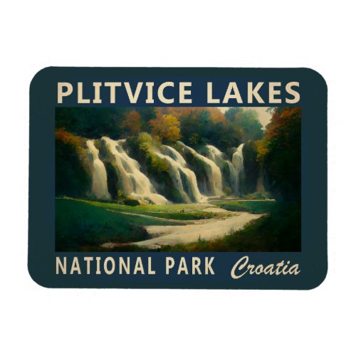 Plitvice Lakes National Park Croatia Watercolor Magnet