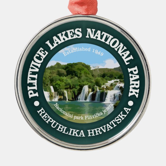 Plitvice Lakes NP Metal Ornament (Front)