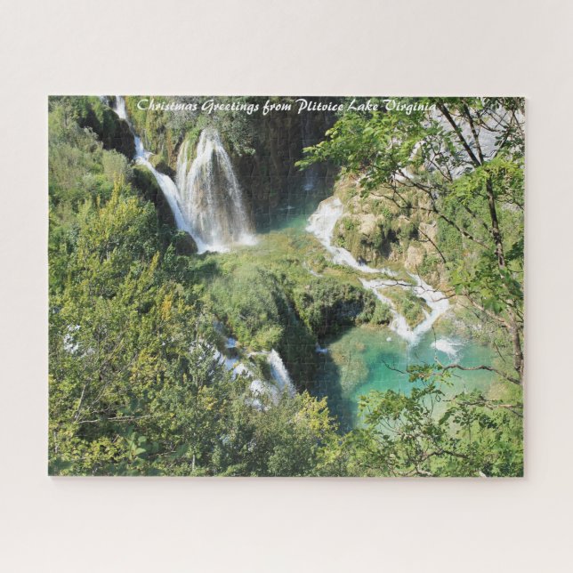 Plitvice Lakes Virginia.Christmas Greetings Jigsaw Puzzle (Horizontal)
