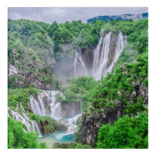 Plitvice lakes waterfall acrylic print