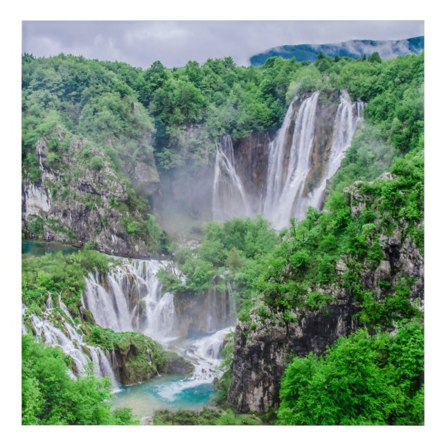 Plitvice lakes waterfall acrylic print (Front)