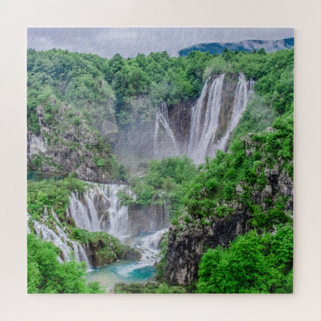 Plitvice lakes waterfall jigsaw puzzle (Horizontal)