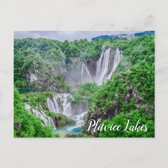Plitvice lakes waterfall postcard (Front)