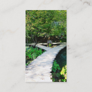 plitvice wooden path business card