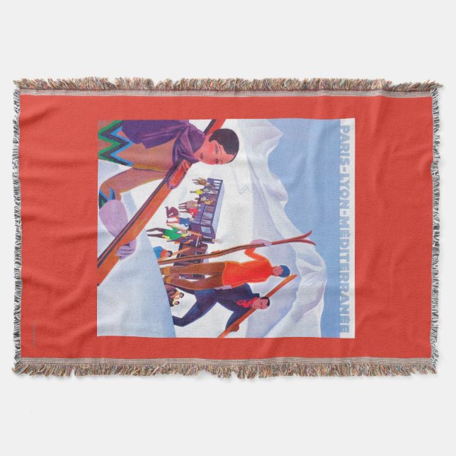 PLM Railway Promotional Poster Throw Blanket (Front)
