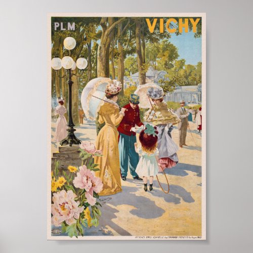 PLM Vichy France Vintage Poster 1899