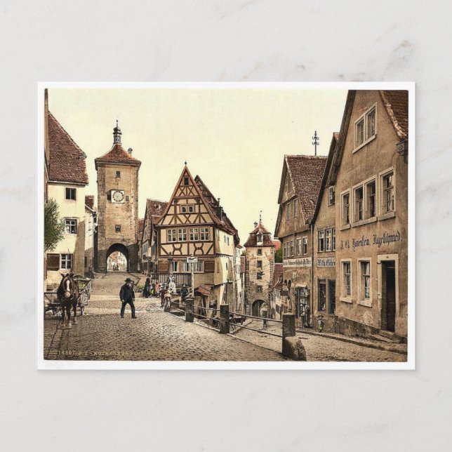 Ploenlein, Rothenburg (i.e. ob der Tauber), Bavari Postcard (Front)