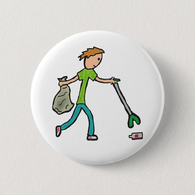 Plogging and Litter Picking Button (Front)