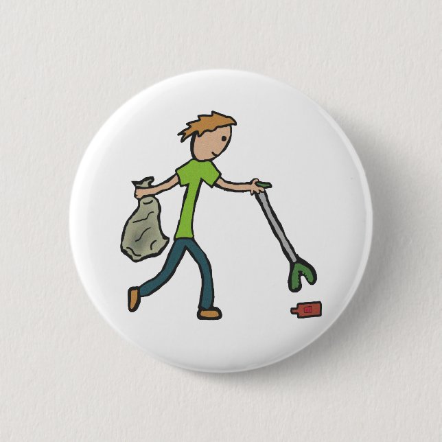 Plogging and Litter Picking Button (Front)