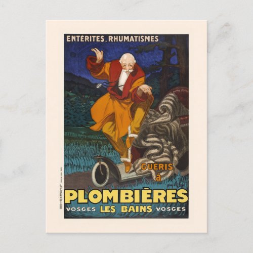 Plombires les Bains Vintage Poster 1931 Postcard