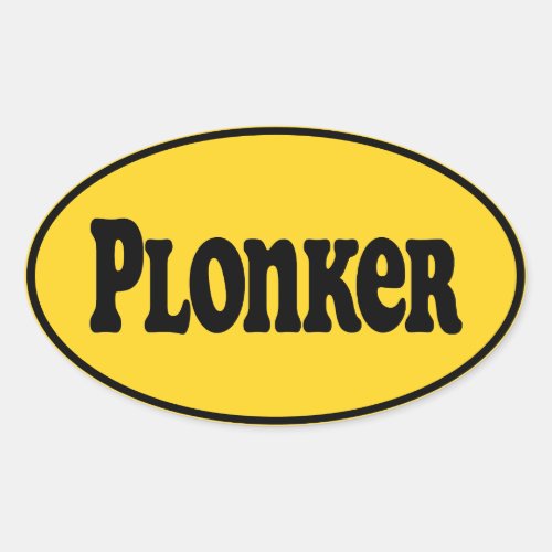 Plonker Oval Sticker