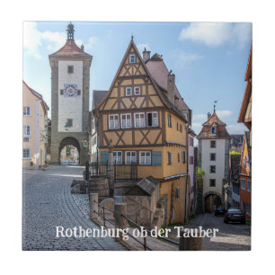 Plönlein in Rothenburg ob der Tauber, Germany Ceramic Tile