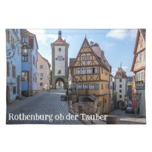 Plönlein in Rothenburg ob der Tauber, Germany Cloth Placemat