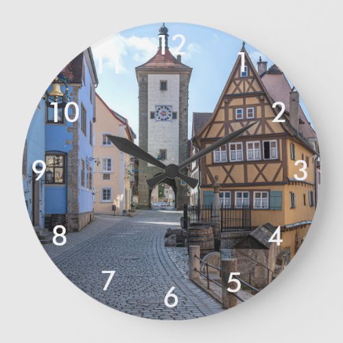 Plnlein in Rothenburg ob der Tauber Germany Large Clock