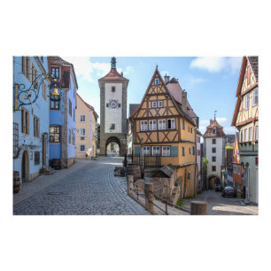 Plönlein in Rothenburg ob der Tauber, Germany Photo Print