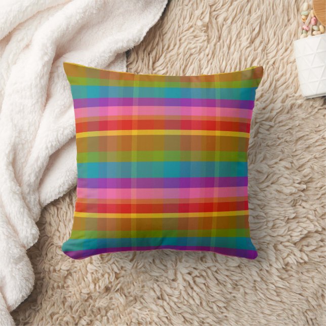Ploomfs Plaid DGRWP Throw Pillow (Blanket)