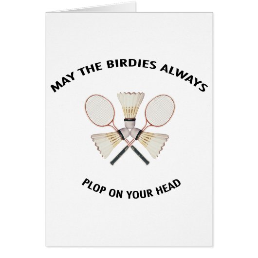 Plop on Your Head Badminton Cards (Front)