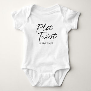 Plot Twist baby Pregnancy Announcement Bodysuit