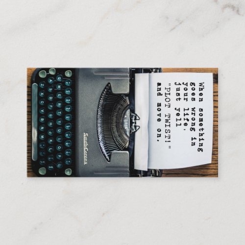Plot Twist Business Card _ Full Typewriter