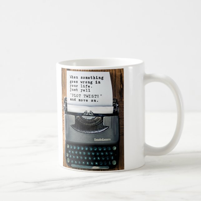 "PLOT TWIST" Mug - Full Typewriter (Right)