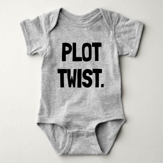 Plot Twist Newborn Baby Gift Baby Bodysuit (Front)