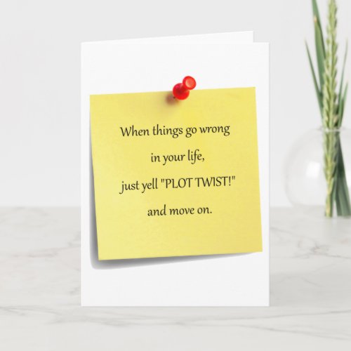 Plot Twist Post_it Greeting Card