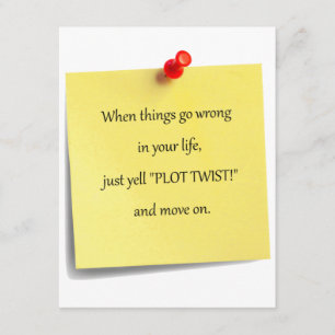 Plot Twist Post-it Invitation