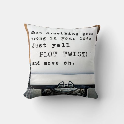 Plot Twist Throw Pillow