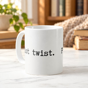 Plot Twist Typewriter Writer Minimalist Mug
