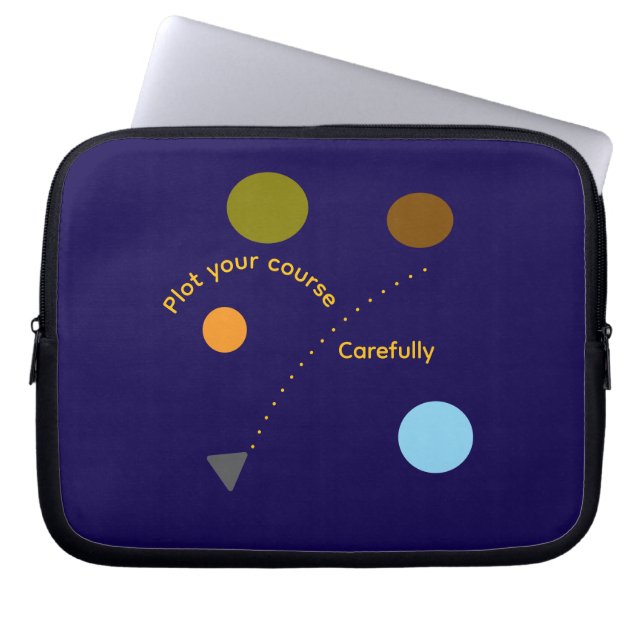 "Plot Your Course" Electronics Bag (Front)