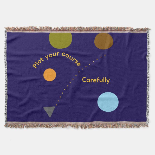 "Plot Your Course" Throw Blanket (Front)