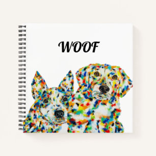 Plott Hound & Australian Shepherd Square Notebook