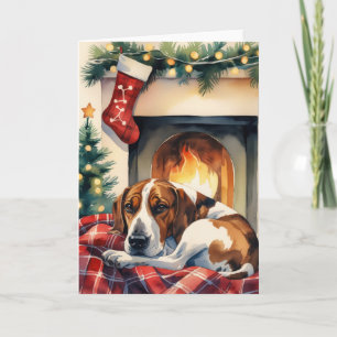 Plott Hound Dog Christmas Greeting Card