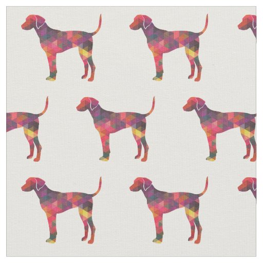 Plott Hound Geometric Pattern Silhouette Multi Fabric
