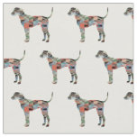 Plott Hound Geometric Pattern Silhouette Plaid Fabric