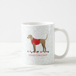 Plott Hound Hunting Dog Merry Christmas Design Coffee Mug