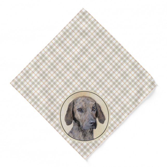 Plott Hound Painting Brindle Cute Original Dog Art Bandana (Front)