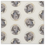 Plott Hound Painting Brindle Cute Original Dog Art Fabric