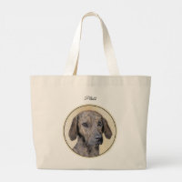 Plott Hound Painting Brindle Cute Original Dog Art