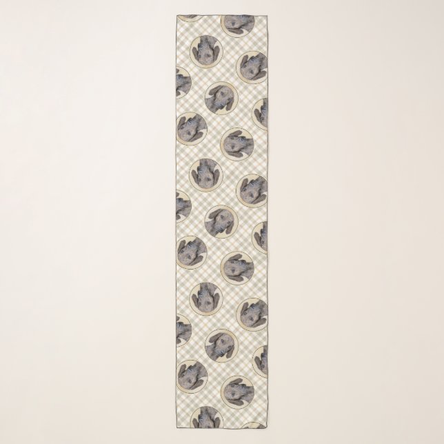 Plott Hound Painting Brindle Cute Original Dog Art Scarf (Front)