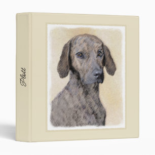 Plott Painting - Cute Original Dog Art 3 Ring Bind Binder