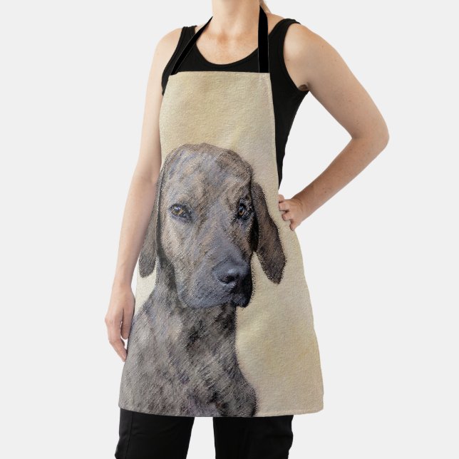 Plott Painting - Cute Original Dog Art Apron (Insitu)
