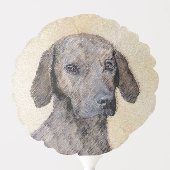 Plott Painting - Cute Original Dog Art Balloon (Front)